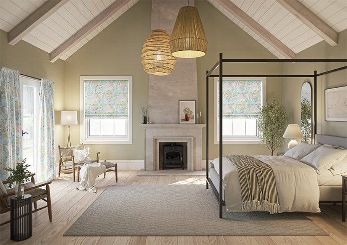 Los Angeles Velvet, Summer Breeze - Twist&Fit Roman Blind - Image 8